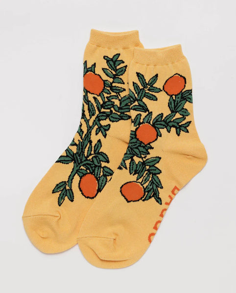 Baggu: Crew Sock - Orange Tree