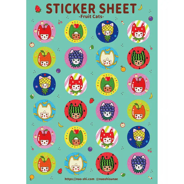 Fruit Cats - Sticker Sheet