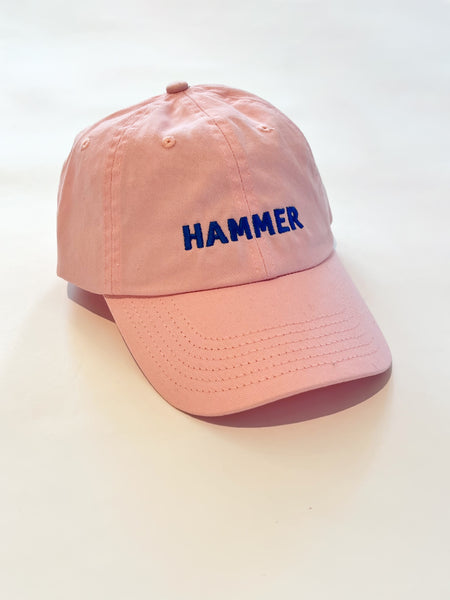 Hammer Hat Pink with Blue