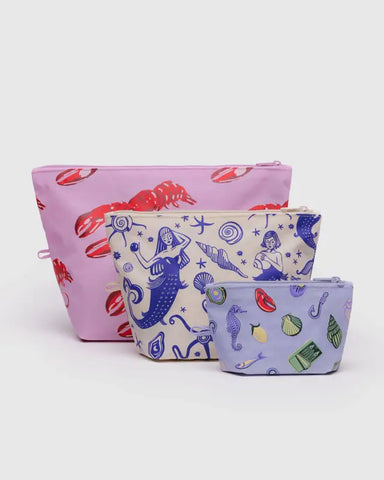 Sea Creatures Pouch Set - Baggu – Hammer Museum Store