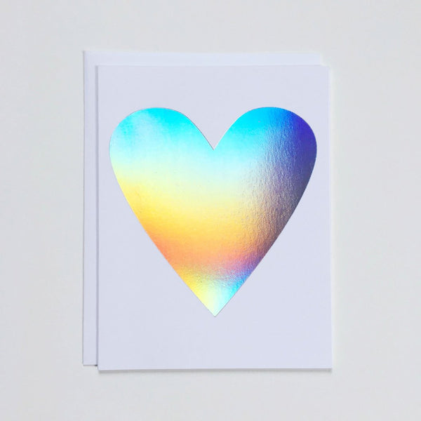 Notecard Hologram Foil Heart