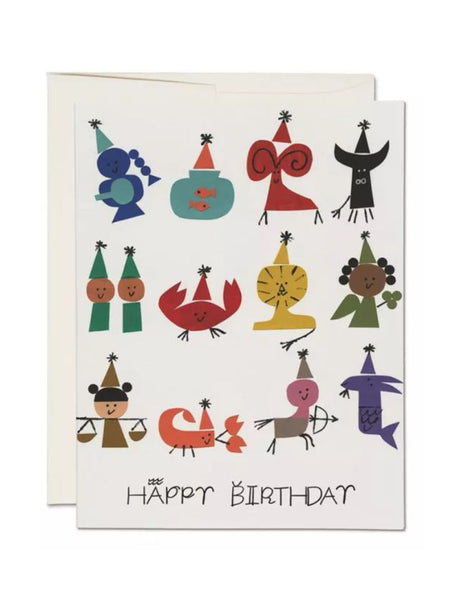Notecard Happy Birthday Astrology Party