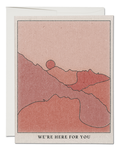 We're Here Mountains Notecard
