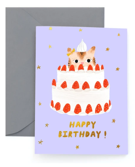 Kitty Cake Birthday Notecard
