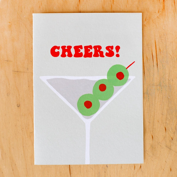 Cheers Martini Notecard