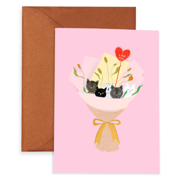 Cat Bouquet Love Notecard