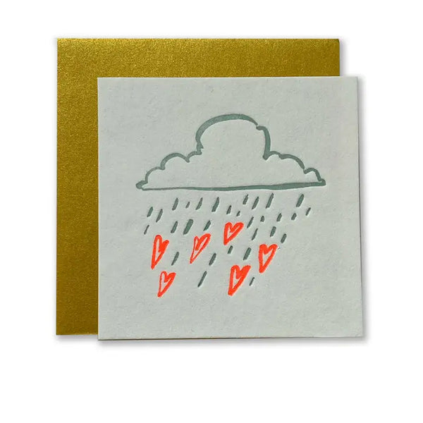 Raining Hearts Tiny Card