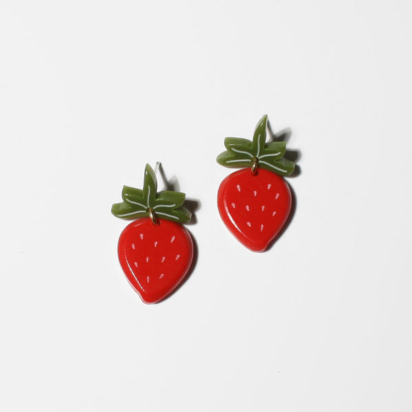 Mini Strawberry Earrings