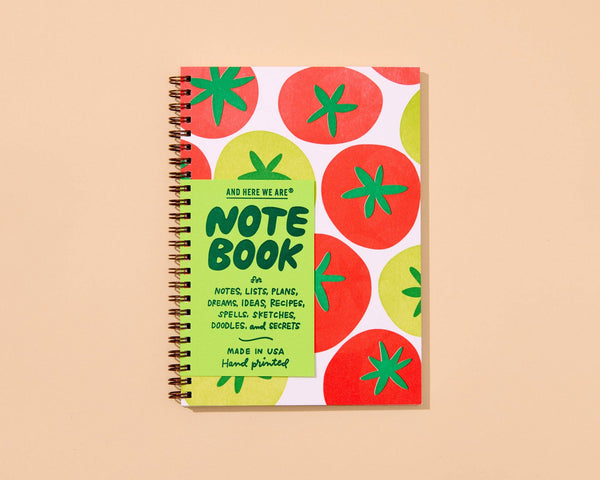 Tomatoes Letterpress A5 Spiral Notebook