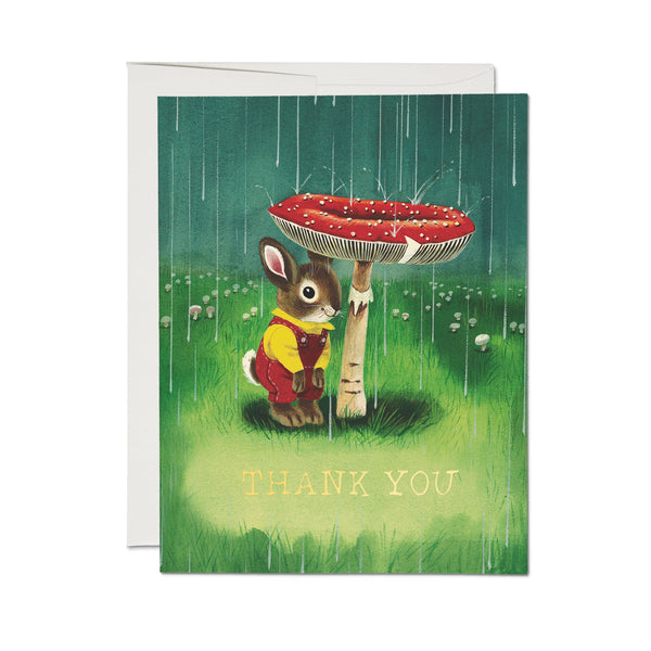 Richard Scarry Bunny and Mushroom Note Card
