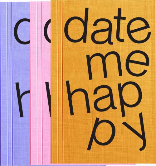 Date Me Happy - Undated Planner  (assorted colors)