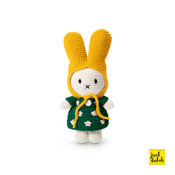 Miffy Handmade And Her Green Flowerdress + Yellow Hat