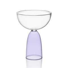Coupe Cocktail Glass:  Halftone Clear + Lavender - Mamo