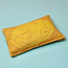 Sleeping Cat Lavender Bag - Yellow