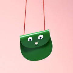 Googly Eye String Purse: Green