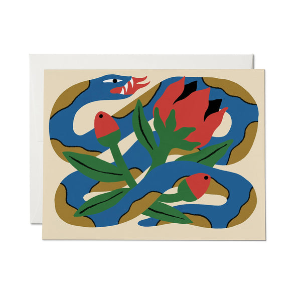 Snake and Rose Note Card