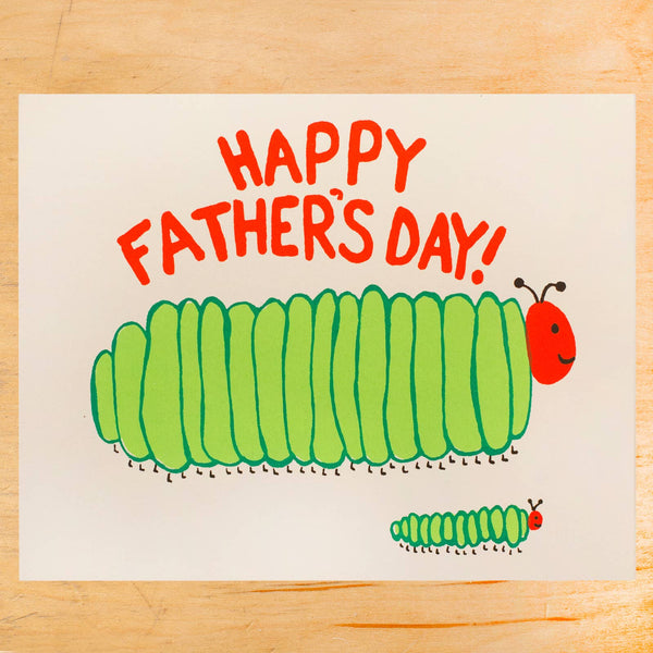 FATHER'S DAY CATERPILLAR GREETING CARD