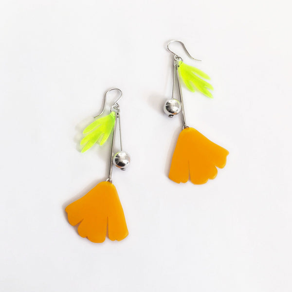 California Poppy Charm Earrings