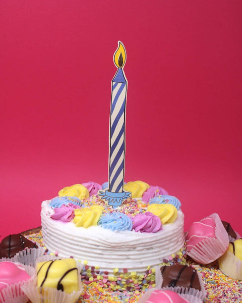 Birthday Candle Bookmark: Cream