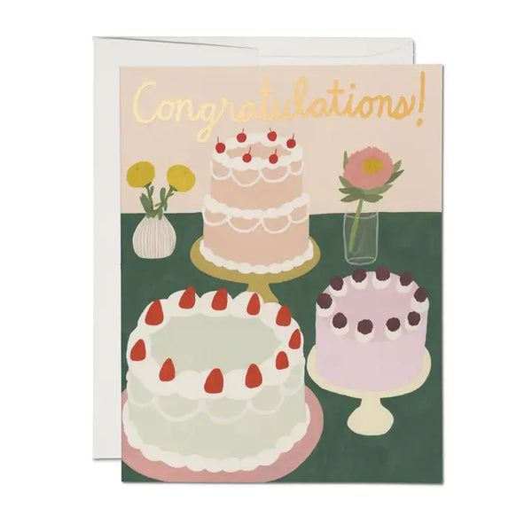 Cake Celebration Congratulations Notecard