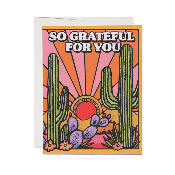 Grateful Cacti Note Card