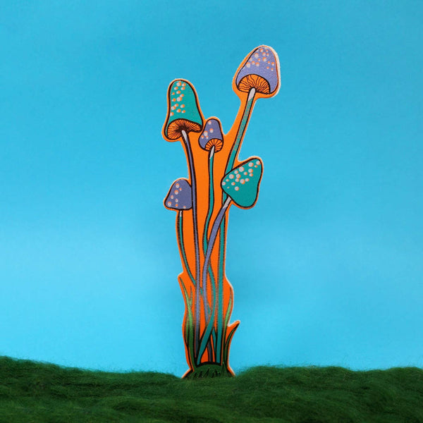 Mushroom Bookmark: Orange