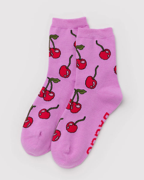 Baggu: Crew Sock - Cherries