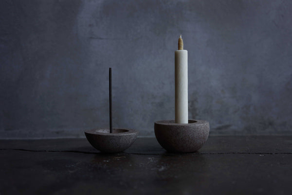 Haze - Traditional Japanese Candle Stand: Grey