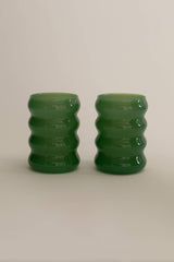 Opaque Ripple Cup Set, Jade
