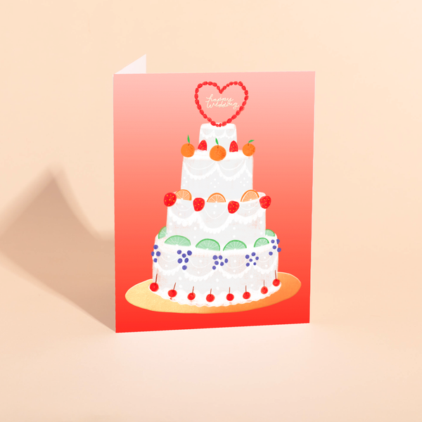 FRUIT CAKE WEDDING Notecard