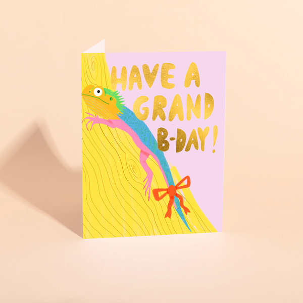 BEARDY DRAGON - Birthday Notecard