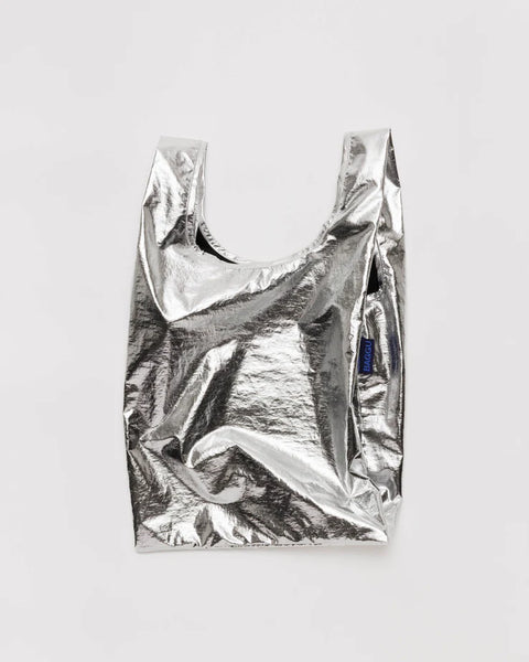 Metallic Silver Baggu Baby Reusable Bag