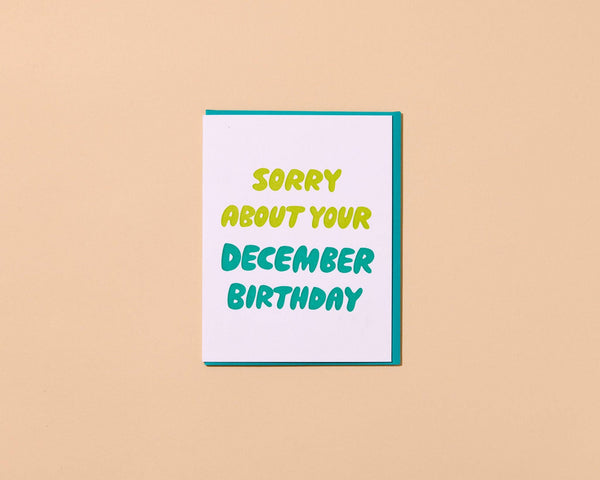 December Birthday Letterpress