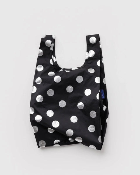 Baby Baggu - Silver Metallic Polka Dot