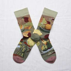 Bonne Maison: Chaussettes Brunch Vert de Gris