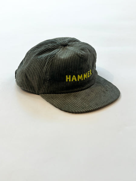 Kids Corduroy Slate Cactus Green Hammer Hat