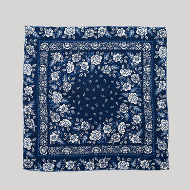 LCT: Silk Twill Large Scarf - Navy
