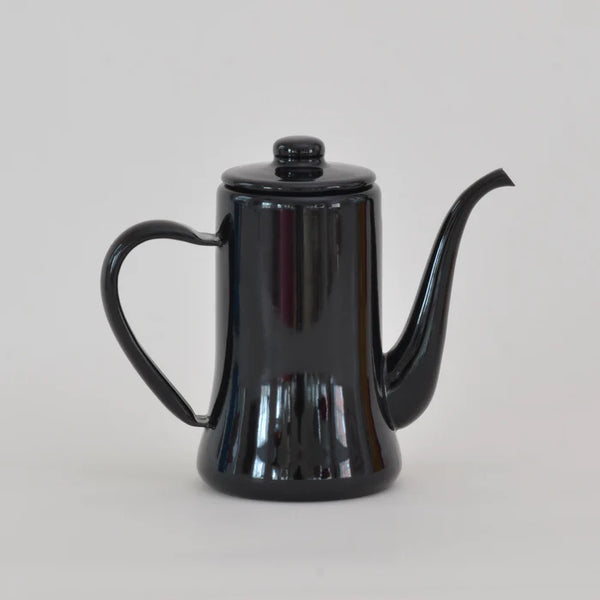 Black Slimpot Enamel Kettle