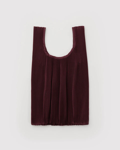 Pleated Baggu - Maroon