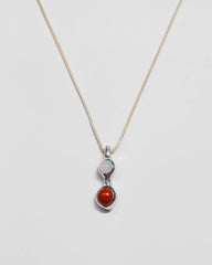 Soror Necklace in Jasper + Chalcedony: Silver