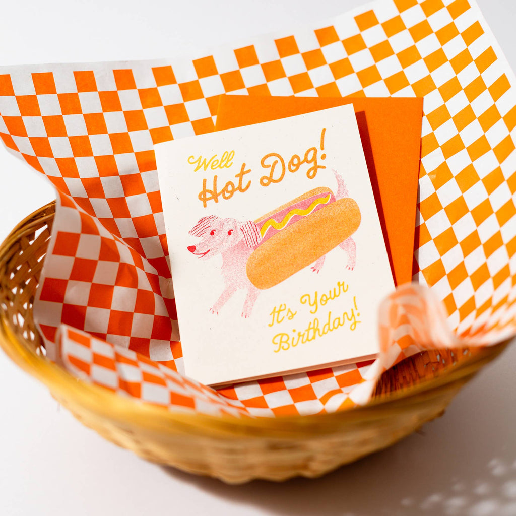 Hot Dog - Risograph Birthday Card Hammer Museum Store Hot Dog - Risograph Birthday Card Hammer Museum Store