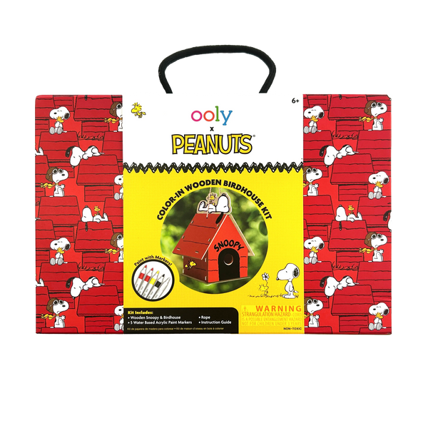 OOLY x Peanuts: Color-in' Wooden Birdhouse Kit