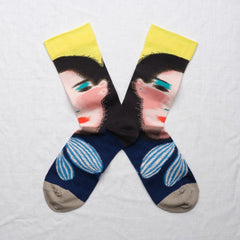FC6-01 | Fiction Face Socks - Yellow
