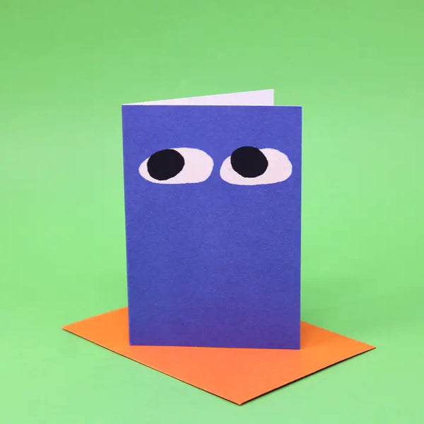 Googly Eye Mini Notecard | Royal Blue