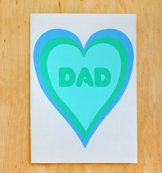 Dad Heart Shadow Notecard