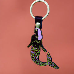 Mermaid | Oxblood | Key Fob Chain