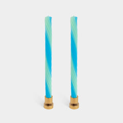 Rope Candles - Mint (2 Pack) - 11" Vibrant Taper Candles