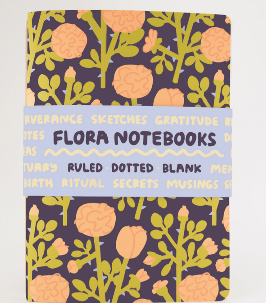 Flora Notebook - Set of 3