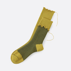 Gingko Biloba (Yellow) Wool Socks - Sarigenaku