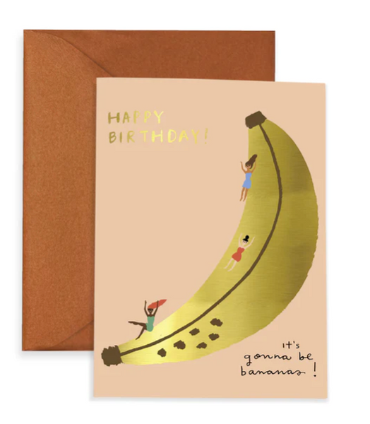 Banana Slide Birthday Notecard